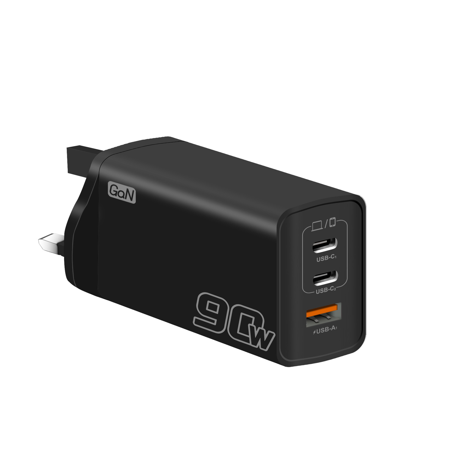 90W GaN Charger PD Fast Charge Phone Charging Head 2C+PD Laptop Universal GaN Power Supply