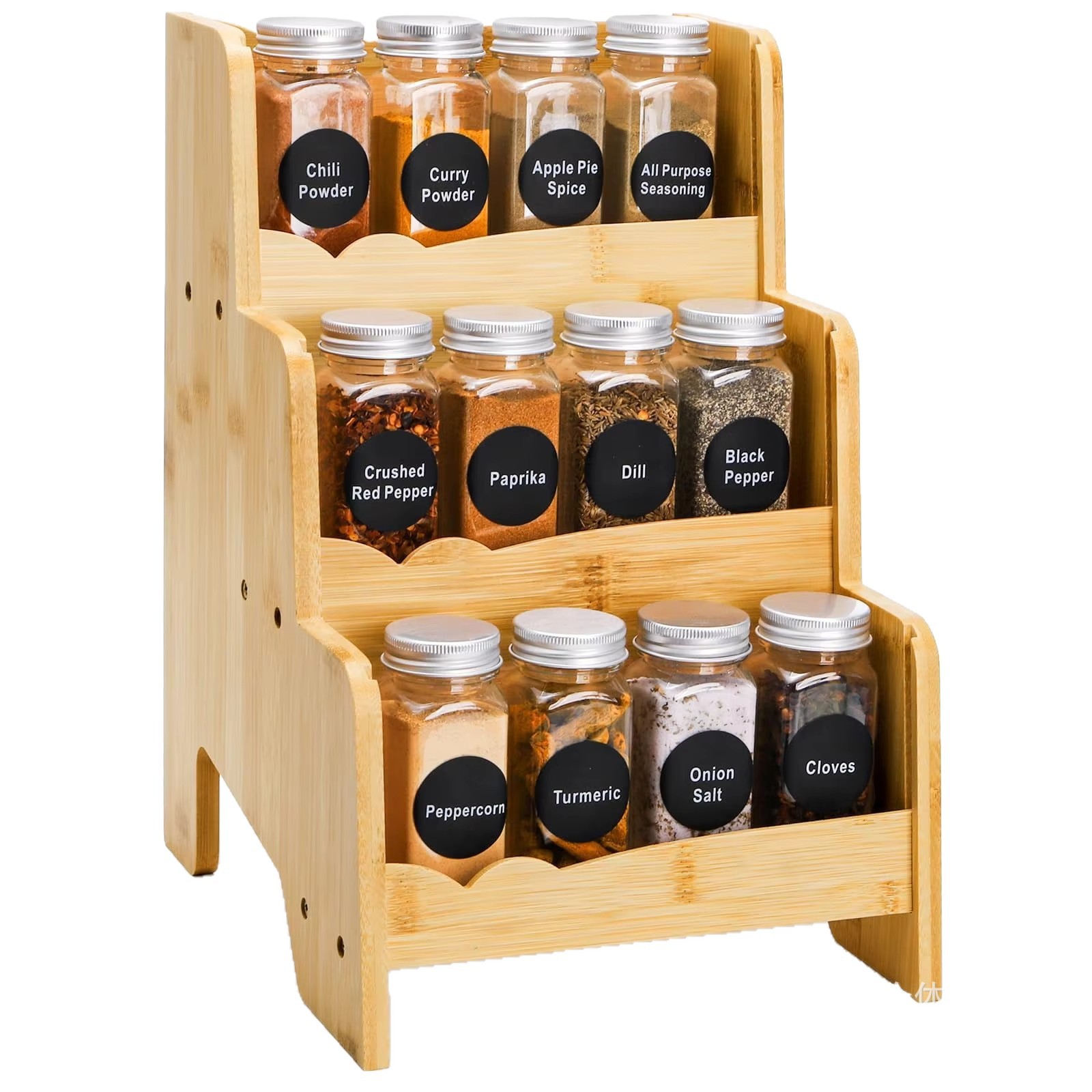 Kitchen seasoning bottle organizer three-layer countertop pepper jar storage rack bathroom countertop toiletries storage