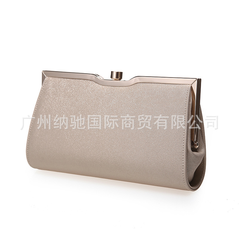 PU evening clutch bag single shoulder bag wedding dress evening dress cheongsam chain handbag kiss-lock bag