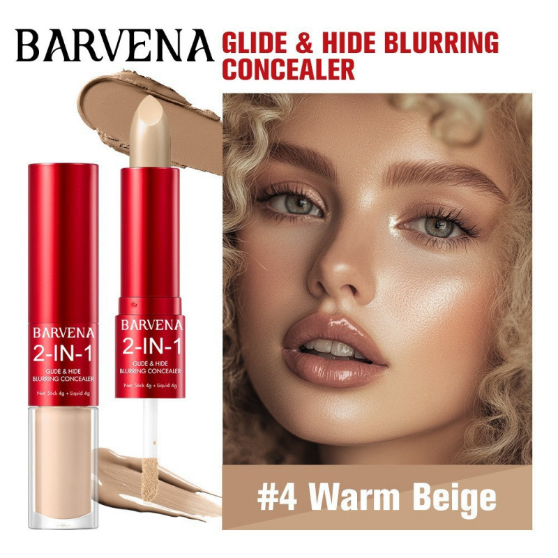 BARVENA Concealer Natural Finish Lightweight Fits Skin Tone Oil-Control Long-lasting Non-Sticky
