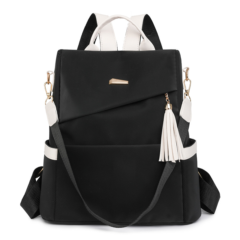Women's anti-theft double-shoulder bag 2025 new soft leather dual-use large capacity travel backpack lightweight commuting backpack