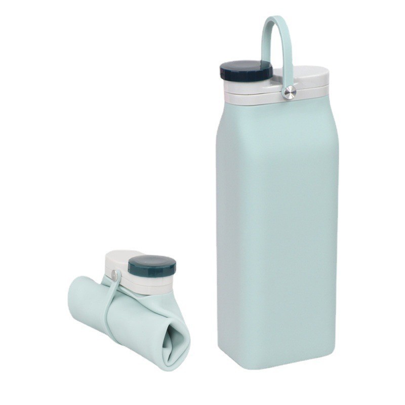 Outdoor sports portable silicone foldable water cup Nordic simple travel large capacity milk bottle gift