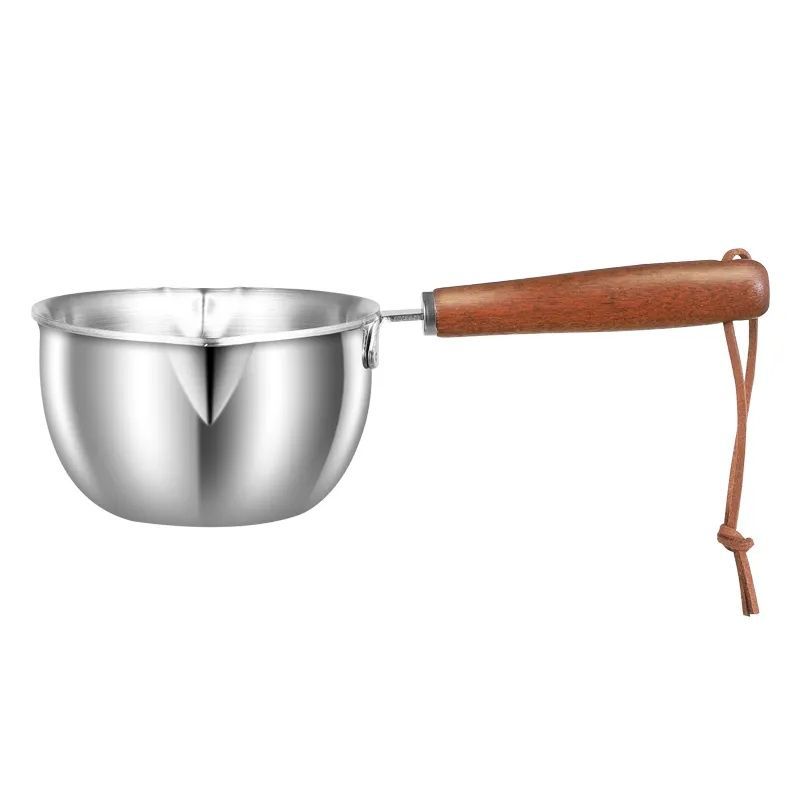 Stainless steel oil pouring pot, thickened household commercial hot oil small pot, baking Japanese-style oil drizzling pot, mini hot oil pot