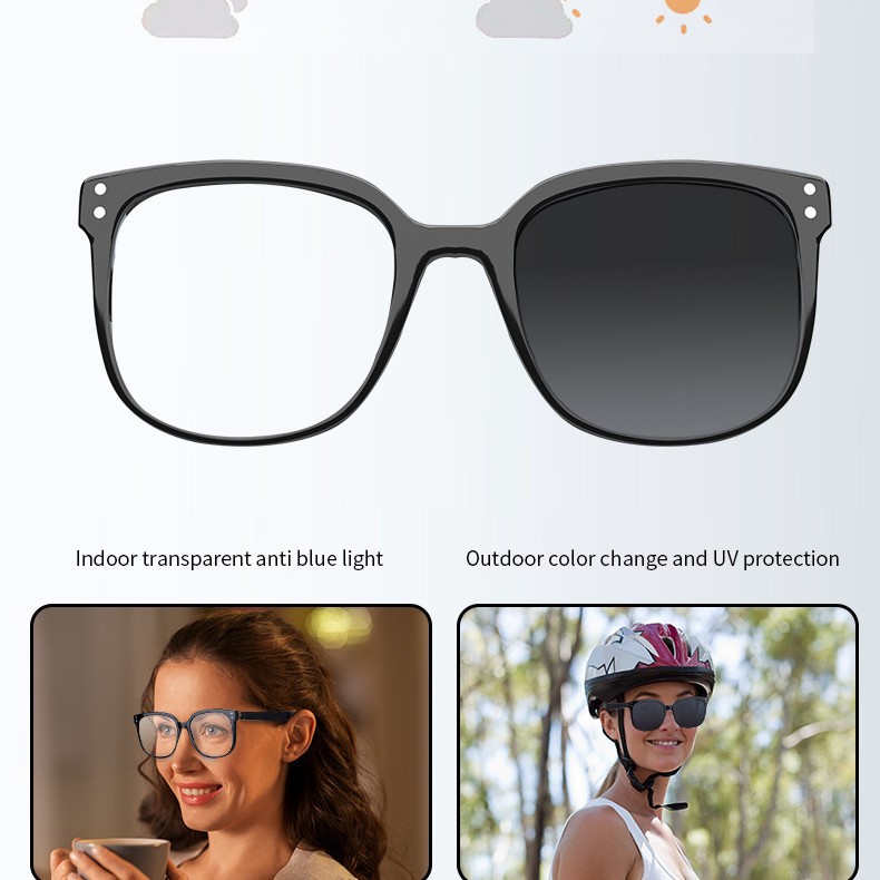 New AI Smart Translation Bluetooth Glasses M10Pro Color Changing Sunglasses Open Audio Casual Sports