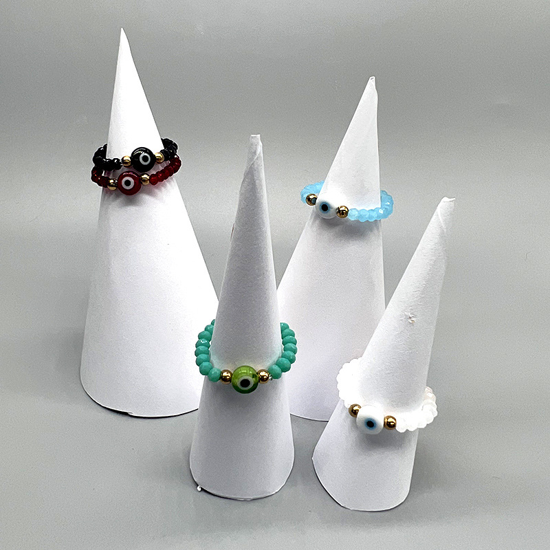 Fengxin Women's Fashionable Hand Accessories: Colorful Stretch Rings, Devil's Eye Rings, and Tail Rings