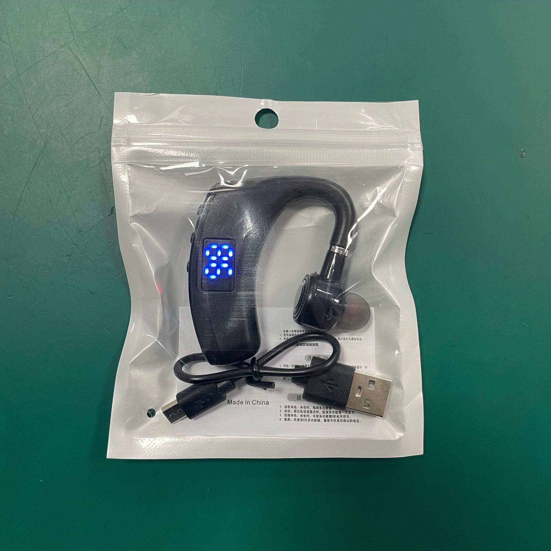 V9 Noise reduction digital call ear-hook style 5.3 screen 5.3, ultra-long battery life, supports music, wireless, daily waterproof