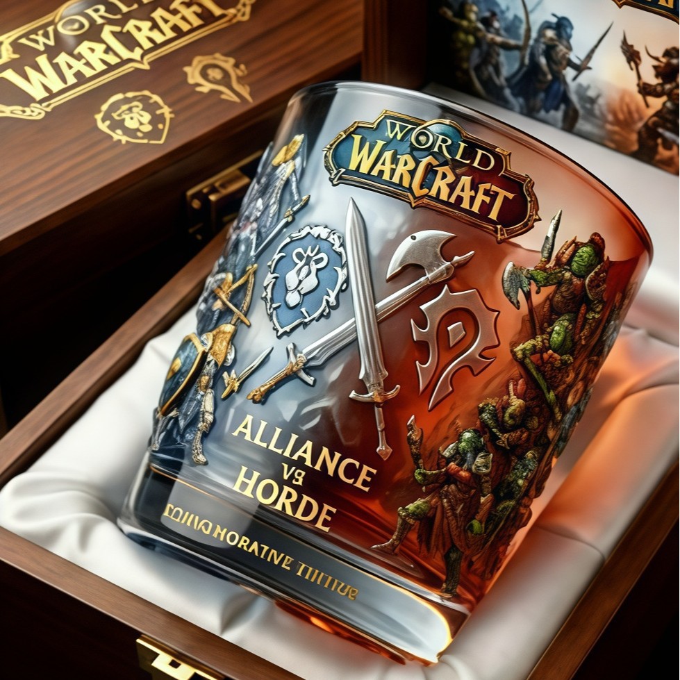 Safe packaging 250th anniversary glass wine glass glass chemical silk printing whiskey brandy