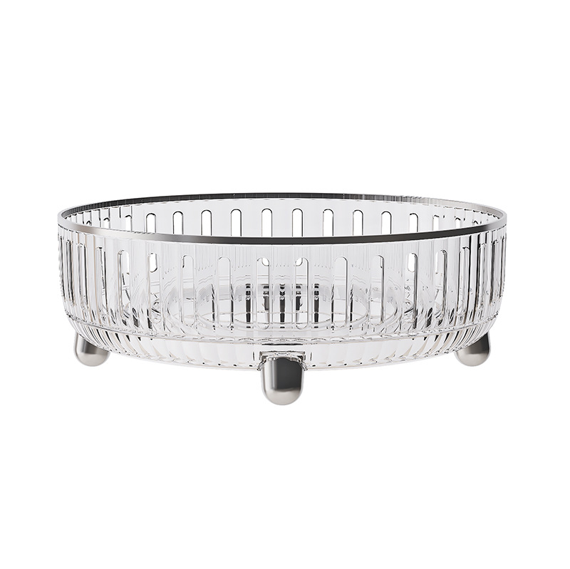 New multifunctional kitchen storage rack cream style household skincare cosmetics rotating storage tray