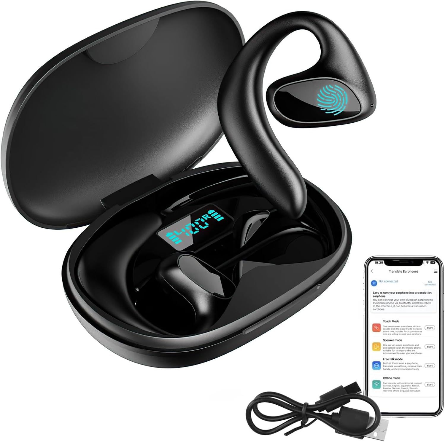 Exclusive 2026 New Hang-on Ear Type Movie Translation Headphones Ultra-long Battery Life M8