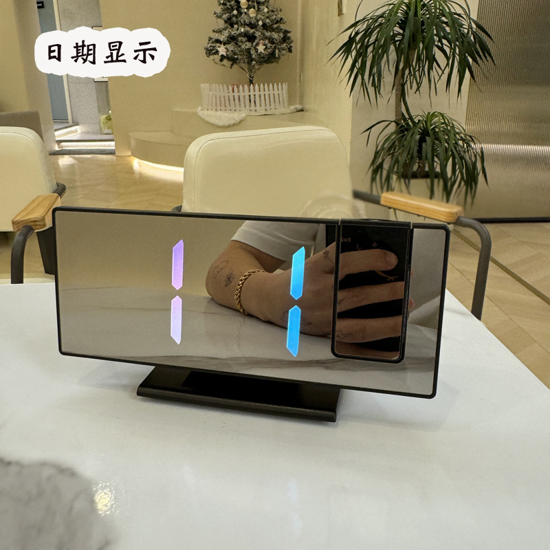 Mirror Projection Clock Alarm Clock Digital Temperature Time Projection Clock Desktop Living Room