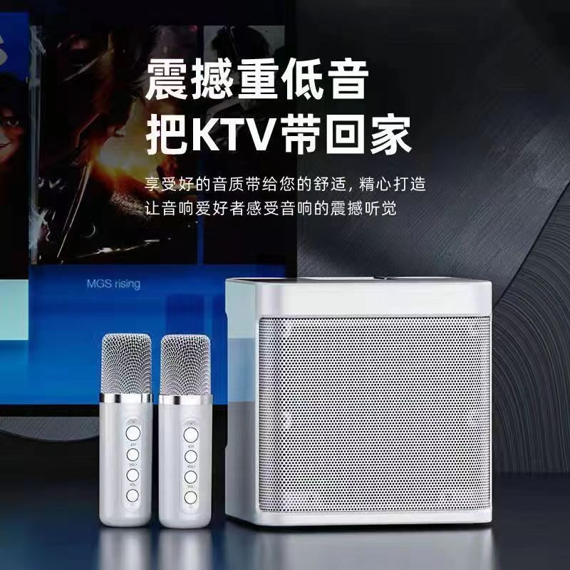 YS203 Bluetooth Speaker Wireless K歌 Speaker with Microphone Outdoor Singing YS203 Speaker