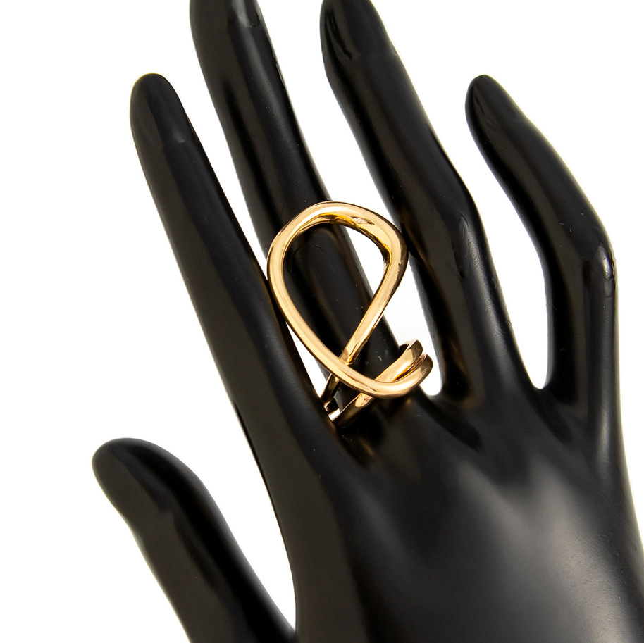 Exaggerated heavy metal smooth bangle geometric wide bracelet