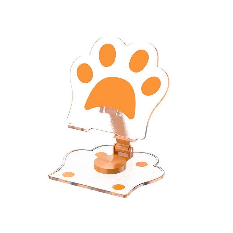 Cat paw acrylic phone stand live streaming portable foldable multifunctional tablet support stand live streaming stand