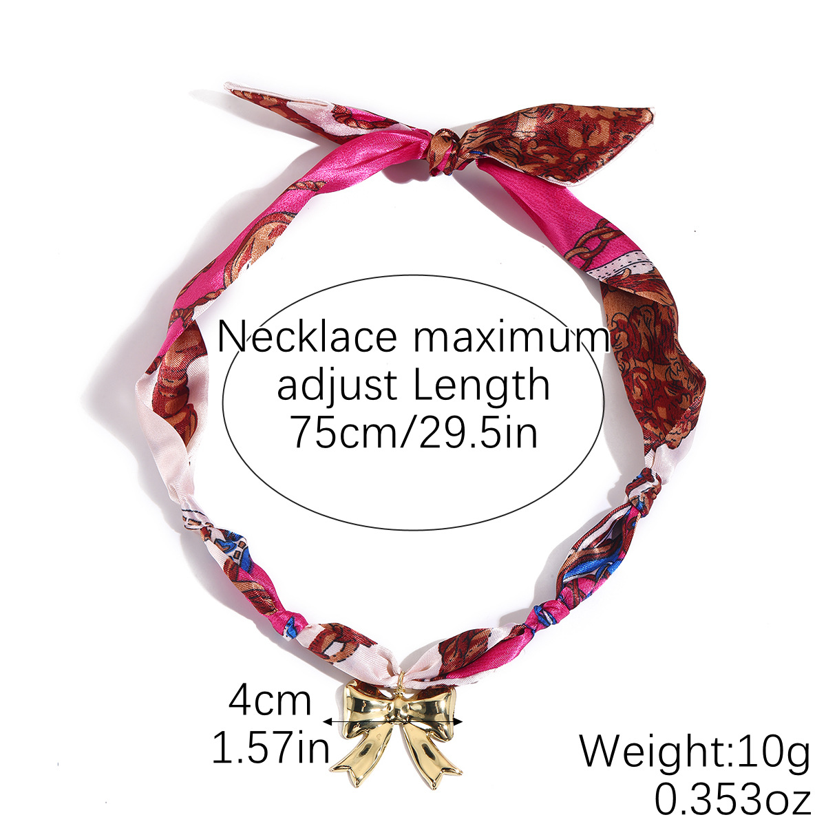 Jewelry long fabric necklace multi-pendant pearl colorful silk scarf necklace