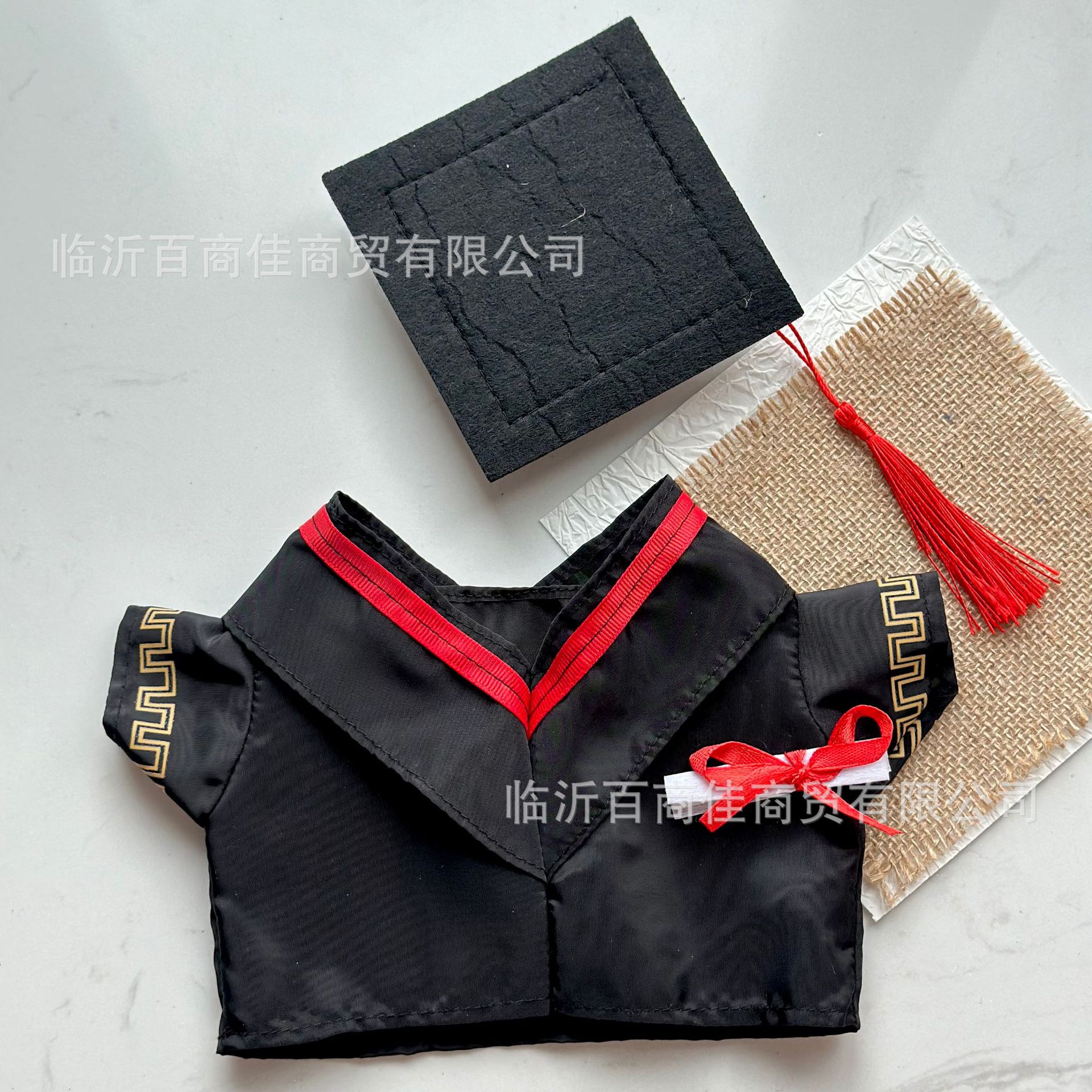 Doctoral uniform graduation bear 30CM plush bachelor's cap certificate doll scarf hat toy doll clothes