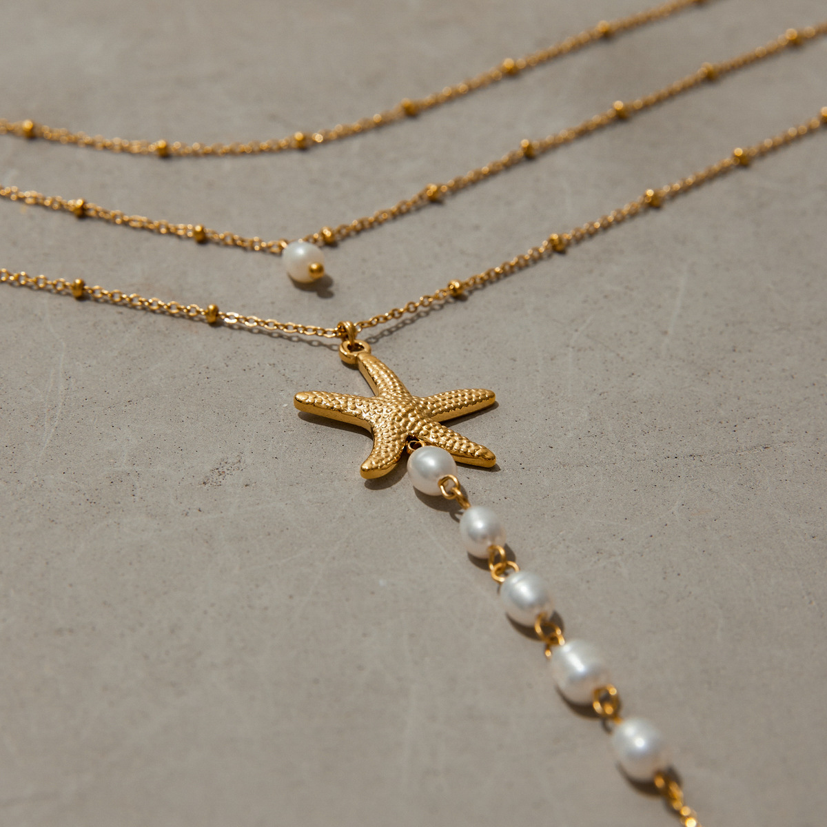Jieding stainless steel pearl necklace titanium steel titanium steel starfish accessories accessories women