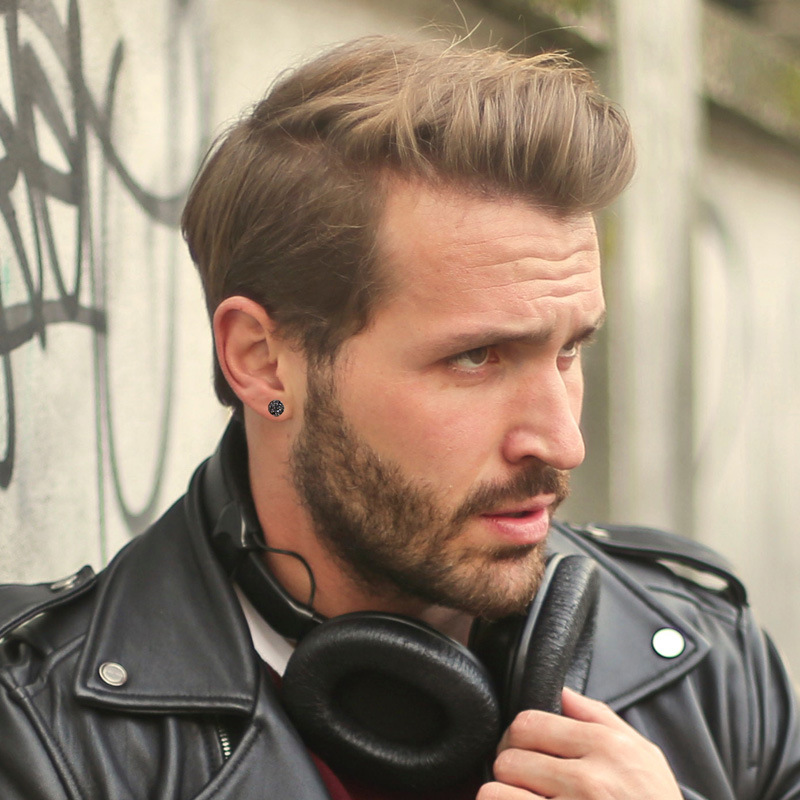 Crystal cluster magnet suction earrings for no hole men and women street ear clip raw stone crystal