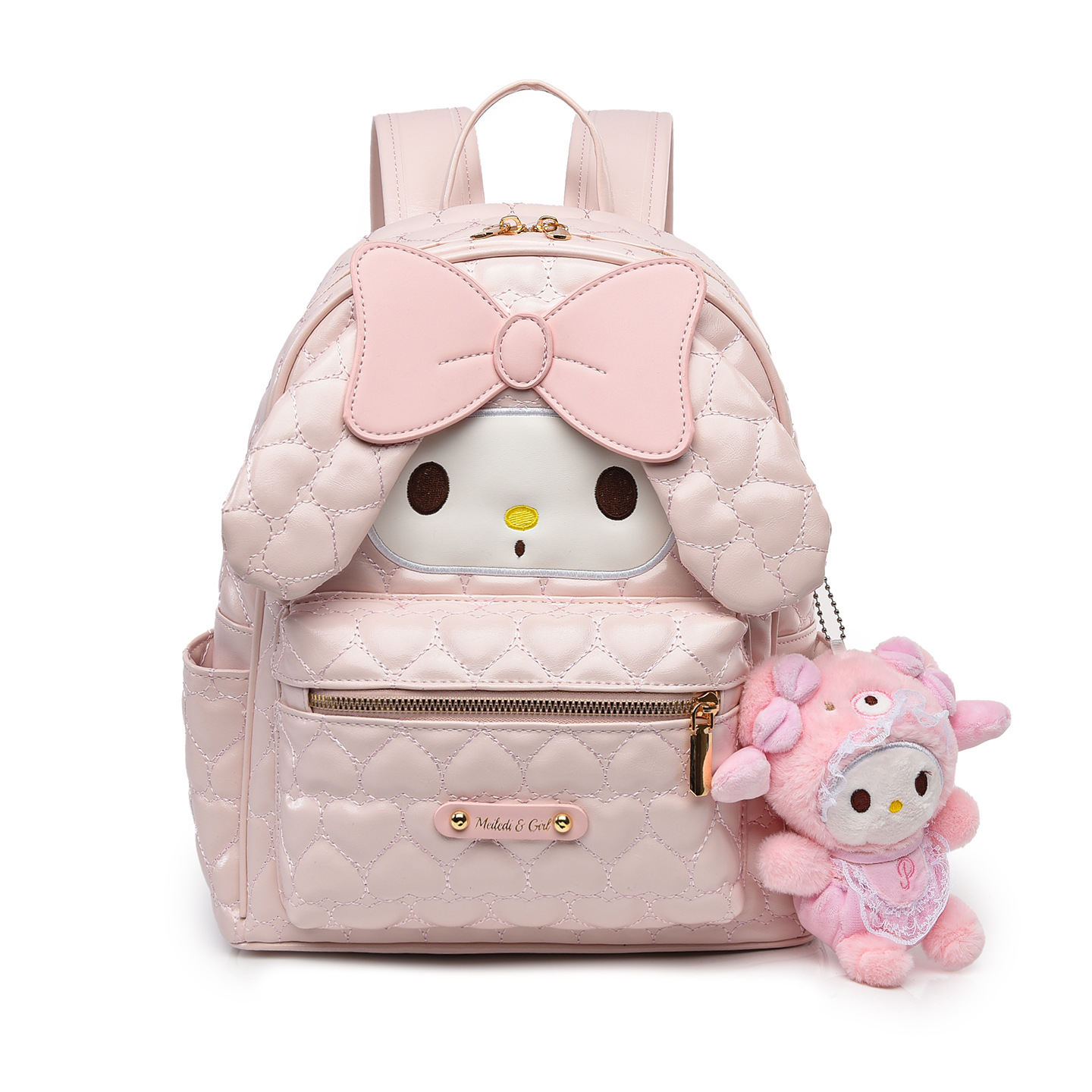 Melody 3D Butterfly Backpack Soft Girl Style Cartoon Quilted Backpack Student Commute Travel Bag