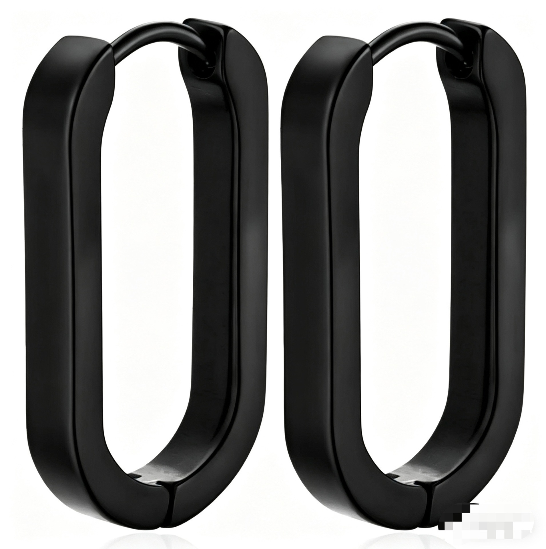 Exclusive stainless steel ear clips for women, hand-polished geometric earrings, furnace real gold ear accessories