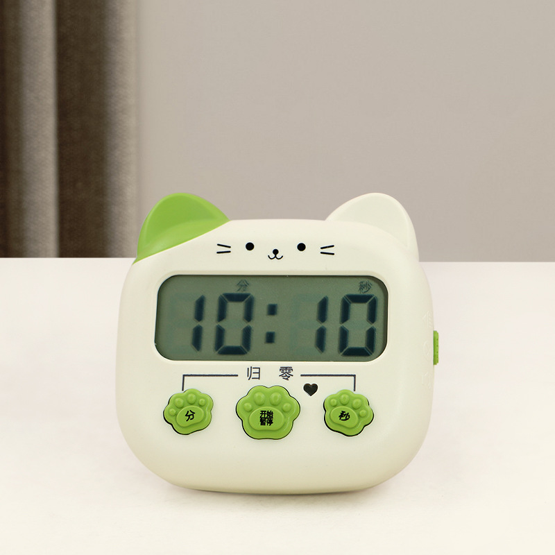 Electronic timer cartoon student children learning special desktop digital electronic timer mini kitchen magnetic