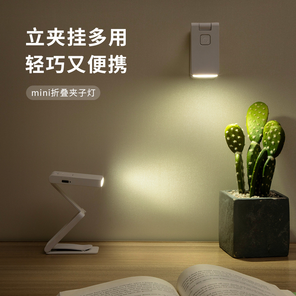 New Mini Small Desk Lamp USB Charging Portable Clip and Stand Dual Use Reading LED Night Light Gift