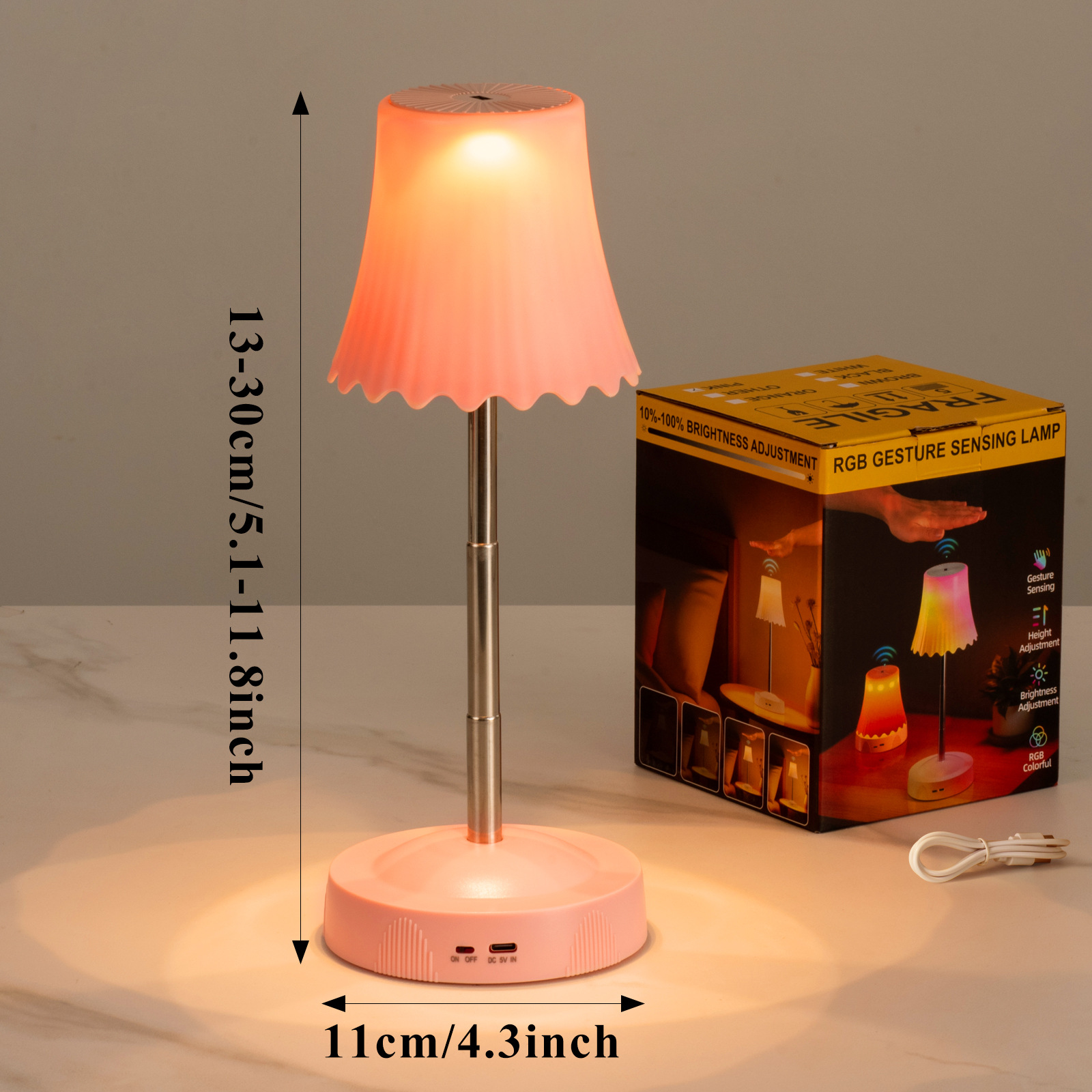 Human Body Induction Atmosphere Light Hand Sweep Desk Lamp Dormitory Bedroom Bedside Light Charging Night Light