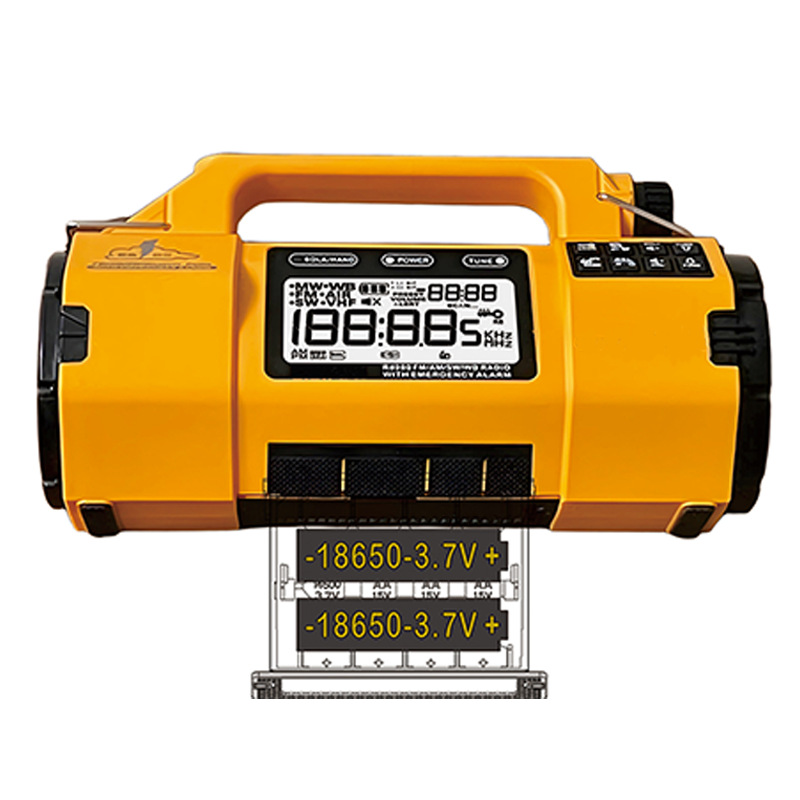 New Disaster Preparedness Emergency Radio Solar Hand-Crank Power Generation Full-Band Reception High-Power Disaster Alarm