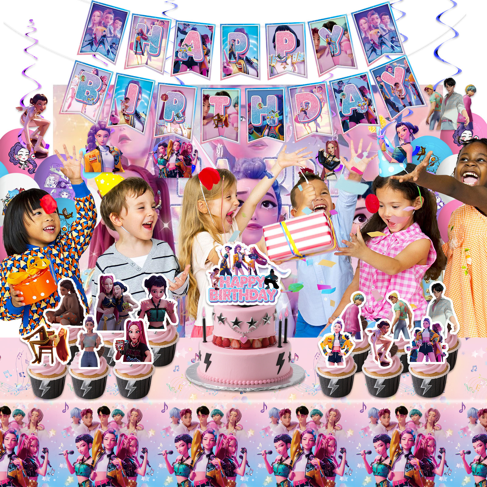 KPOP Witch Hunters Theme Party Supplies Birthday Party Decoration Supplies Witch Hunt Party Decoration Props