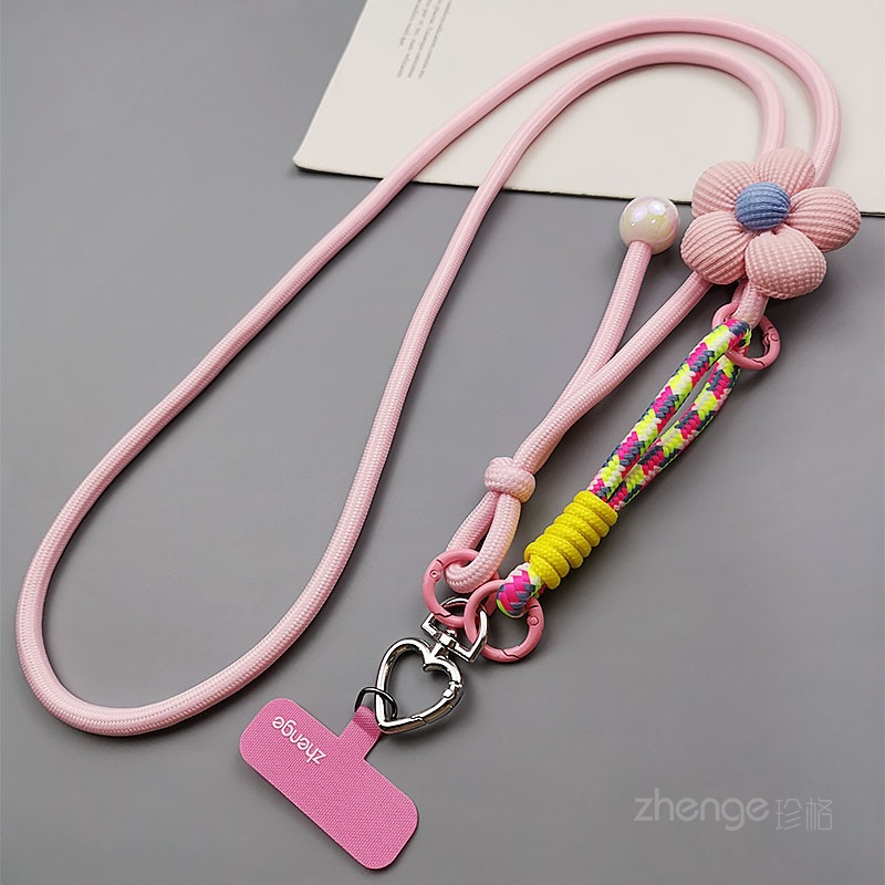Phone strap crossbody adjustable neck long women's wrist short braided rope multifunctional outdoor travel climbing rope