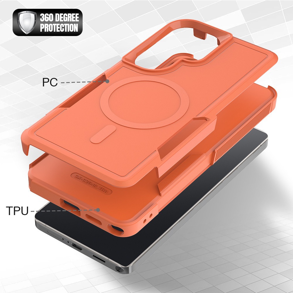 Magnetic phone case for Samsung S26 Ultra, navigation series, 2-in-1 for S25p, anti-drop for A36, protective case for A17, A06