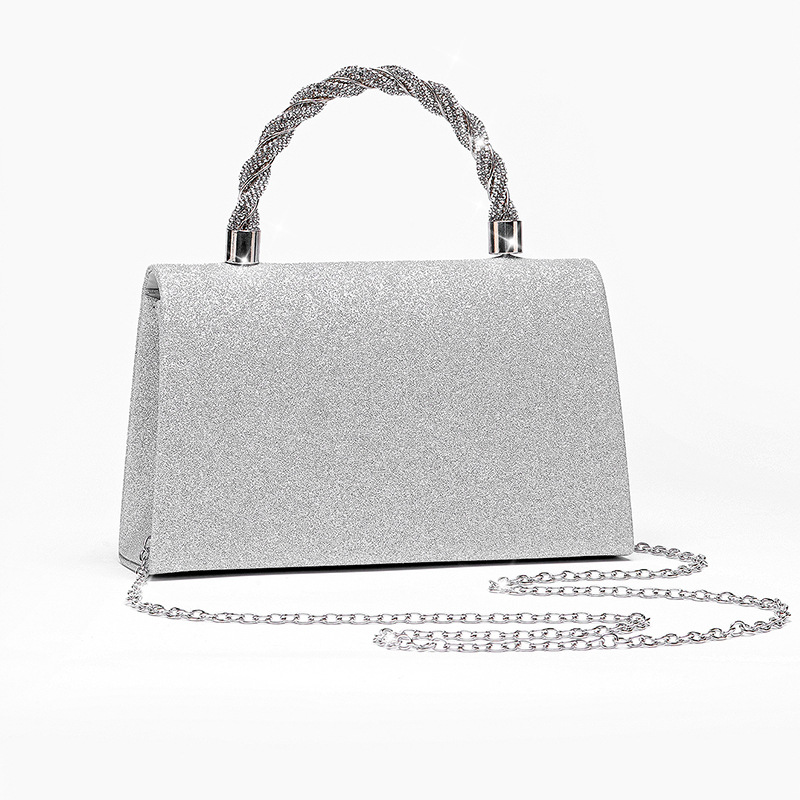New Shiny Rhinestone Applique Evening Bag Envelope Clutch Chain Bag Dress Bag Wedding