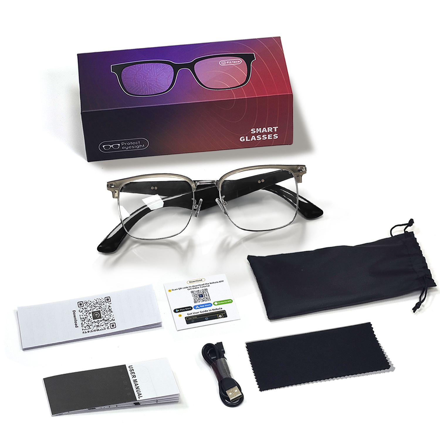 New AI Smart Translation Bluetooth Glasses GY600 Global Multi Language Real Time Simultaneous Translation Glasses