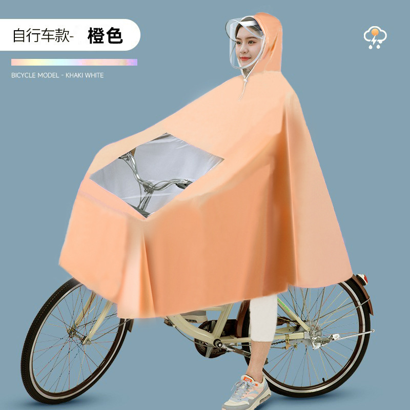 Electric Scooter Rainproof Raincoat Transparent Dashboard Double Person PVC Adult Riding Motorcycle