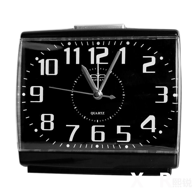 Square Large Alarm Clock with Light High-Quality Silent Movement Unbreakable Acrylic Mirror Desktop Clock