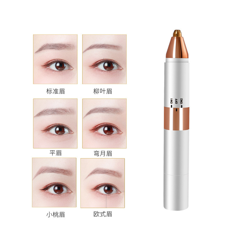 Electric Hair Remover Women 2-in-1 Eyebrow Trimmer Dual Head Hair Removal Charging Full Body Hair Remover