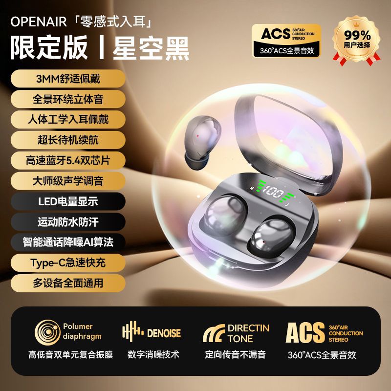 2025 Sleep Wireless Bluetooth Earphones Mini Invisible In-Ear High Sound Quality Universal for Mobile Phones