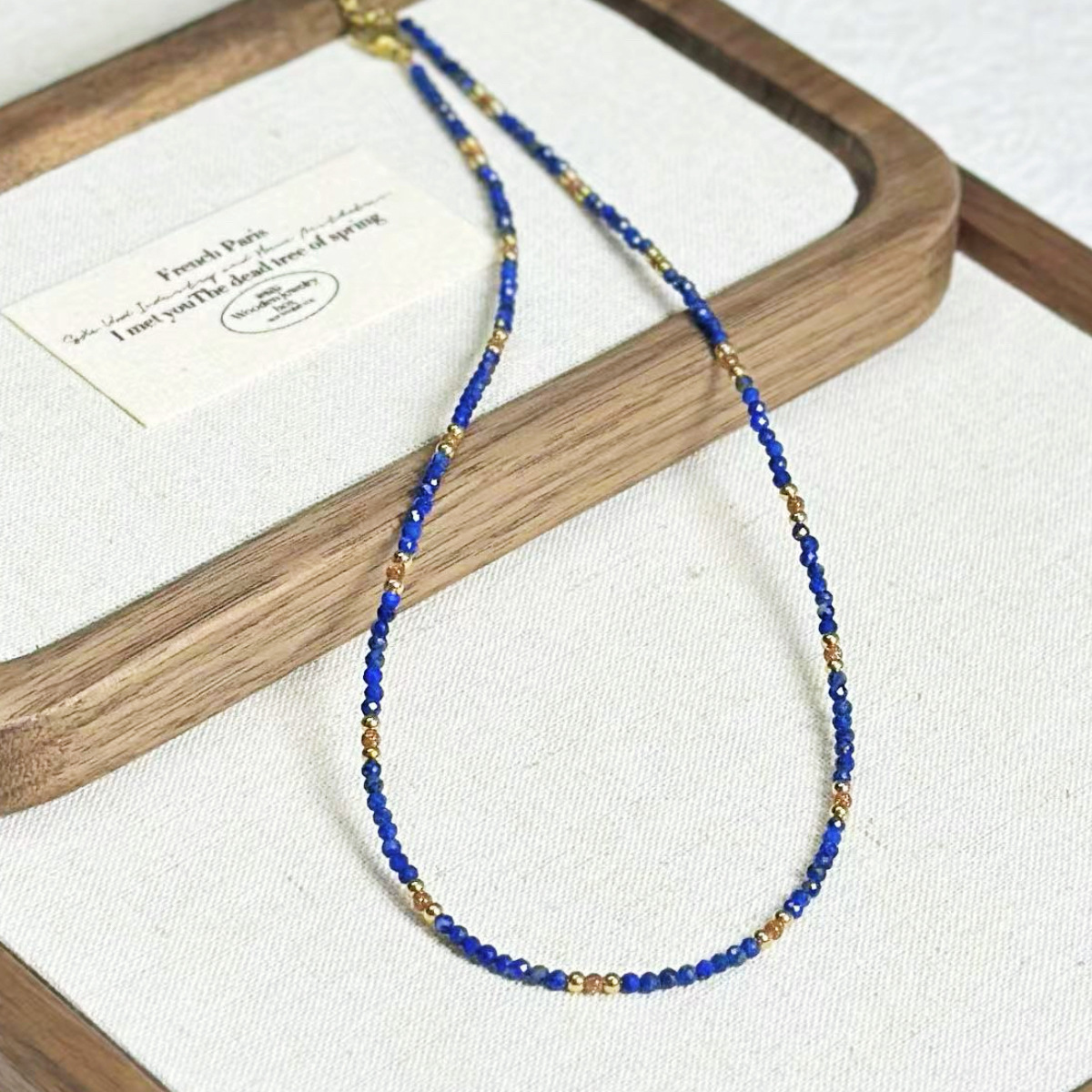 Original Design Extended Sweater Chain Black Spinel Agate Beaded Necklace Crystal Freshwater Pearl Lapis Lazuli Necklace