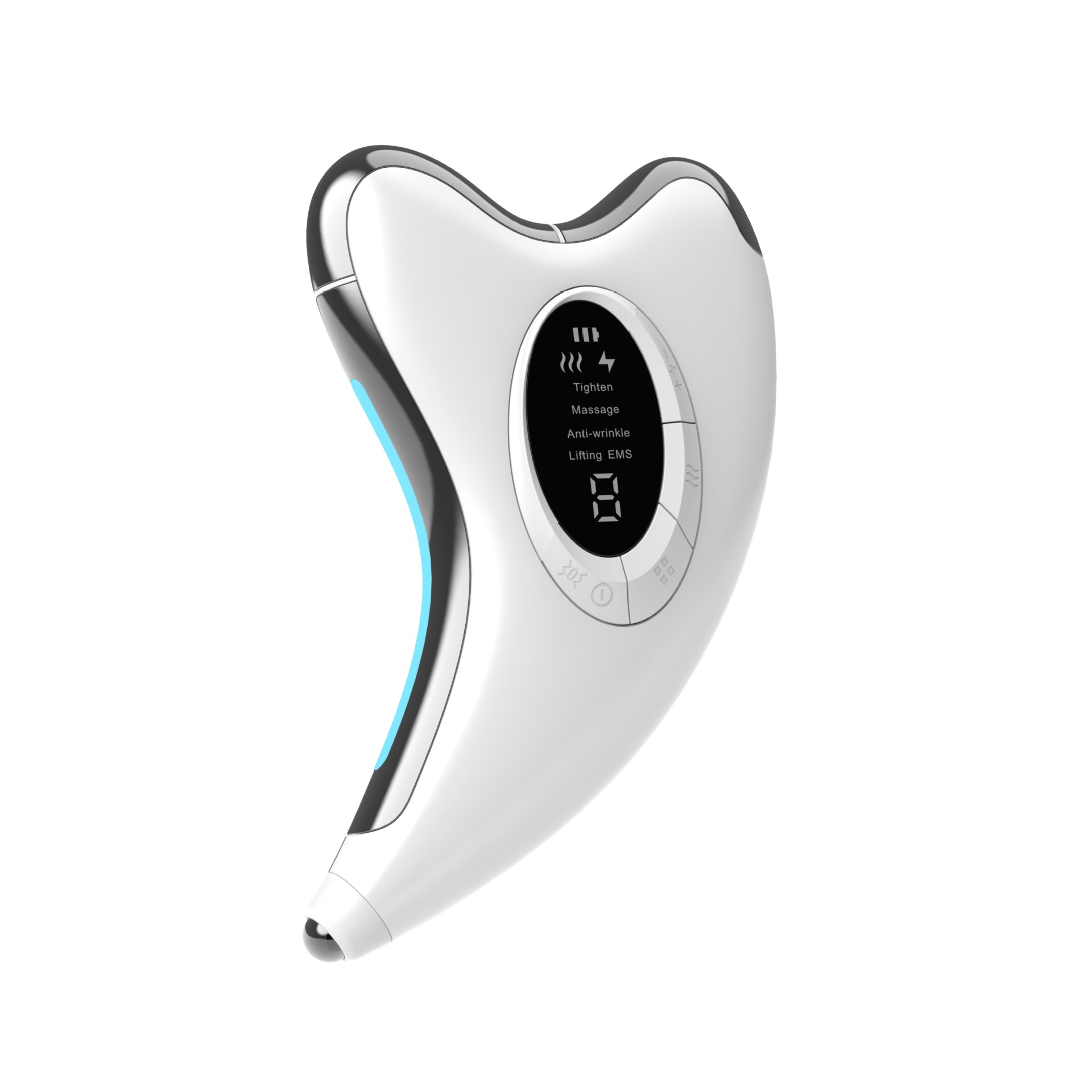 EMS Facial Massager Electric Scraping Board Heating Vibration Beauty导入仪 Facial Tightening and Lifting Scraping Device