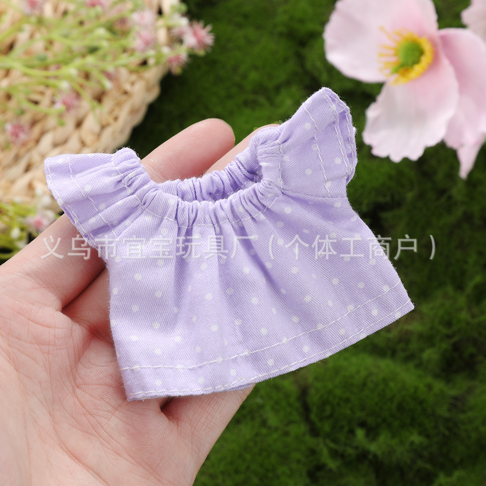 New Polka Dot Floral Dress Doll Clothes 10cm-15cm Wallace and Gromit Plush Toy Dress Costume Accessories