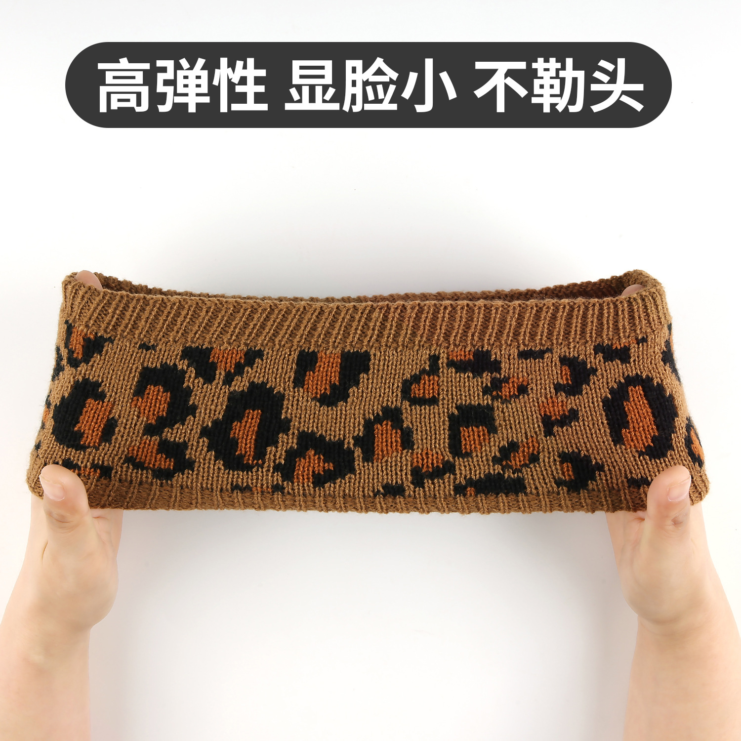 Knitted Headband Hairband Warm Sports Headband Women Autumn Winter Headwrap Headband Fleece-Lined Plaid Postpartum Hair