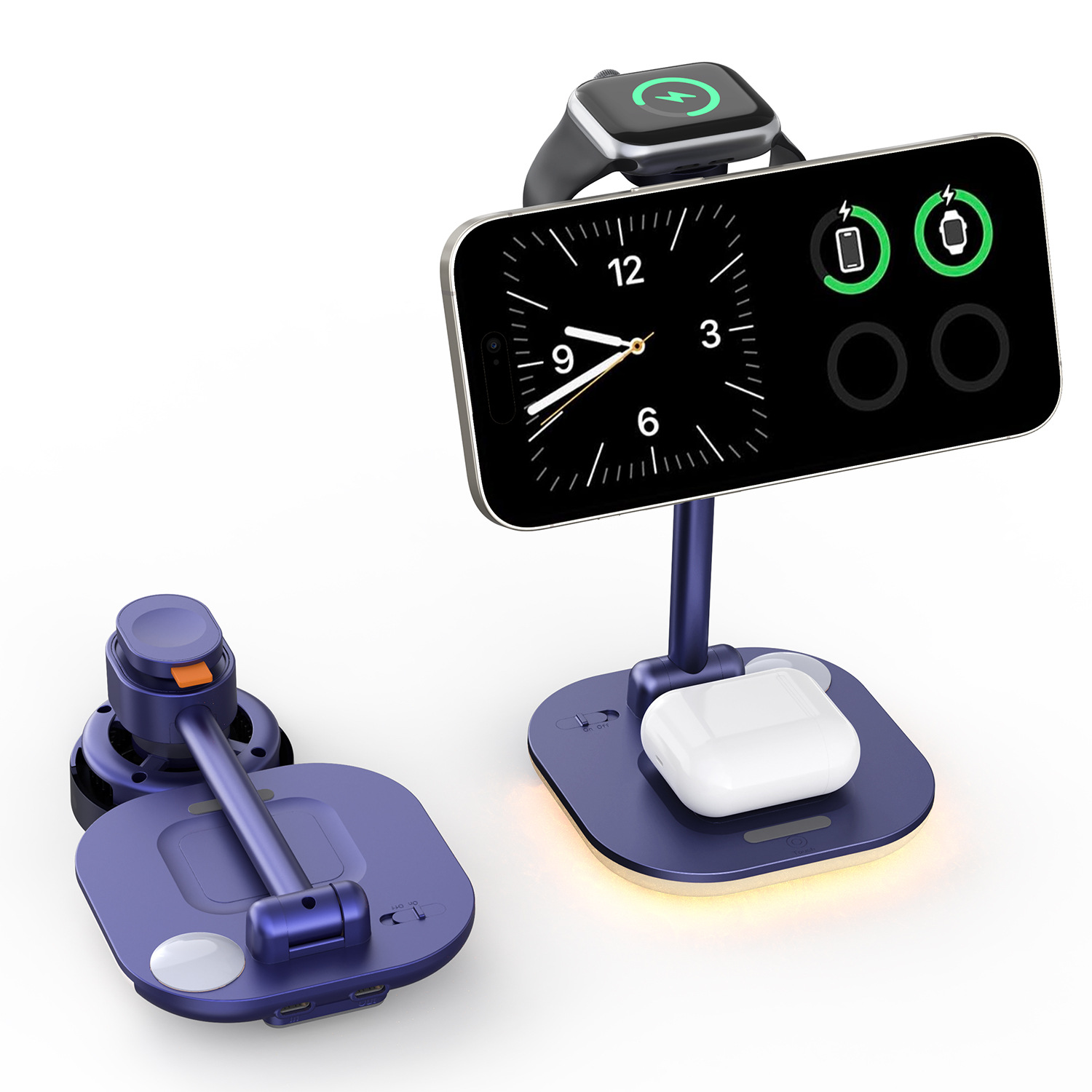 QI2.2 wireless charger 25W phone semiconductor cooling LED human sensor night light multifunctional