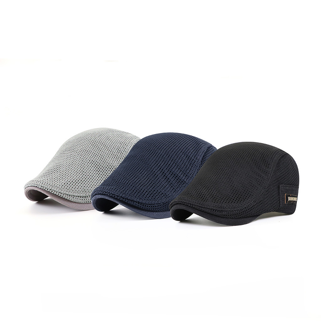 New mesh breathable beret for men and women, thin sun-protective hat, summer new hat