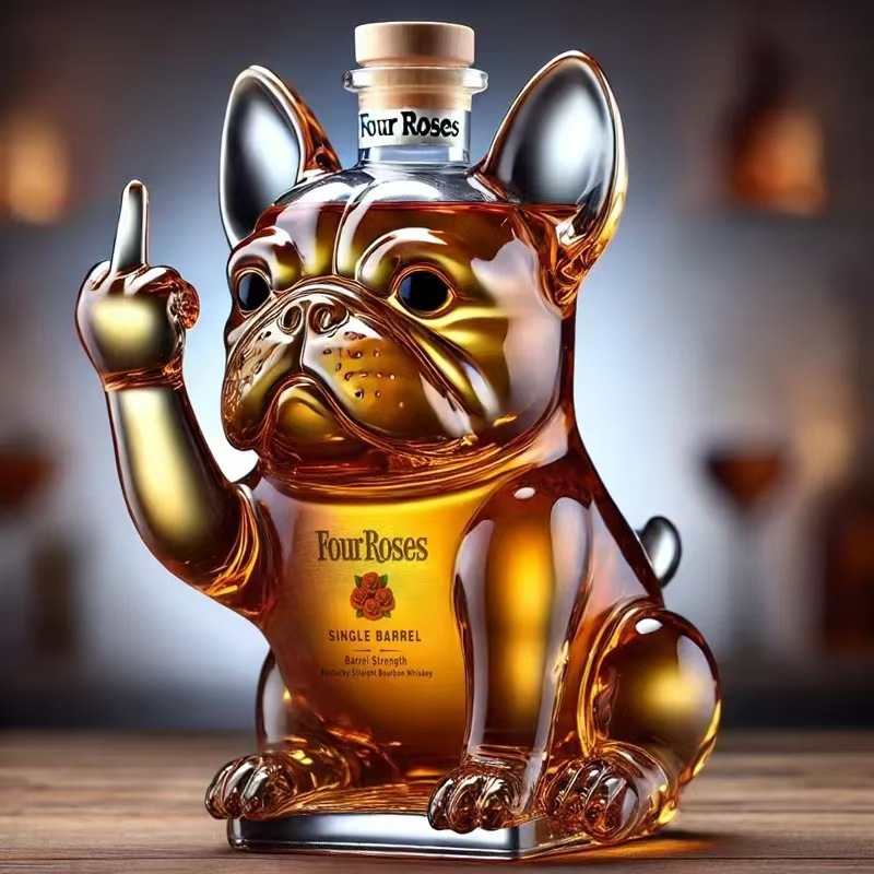 New Funny Whiskey Dog Bottle animal shar pei dog whiskey bottle vodka wine set