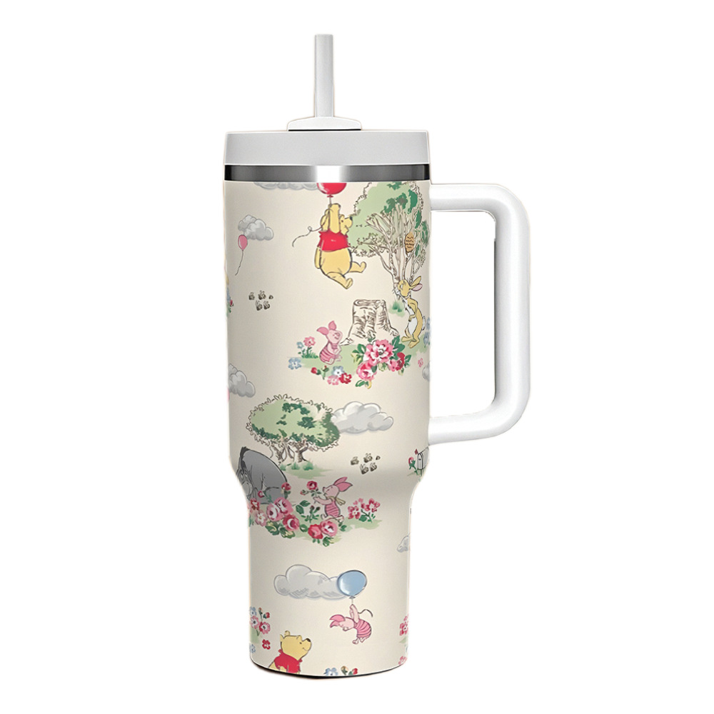 New printed bear 40oz second generation handle car cup thermal Winnie large capacity ice霸 cup 3D printing