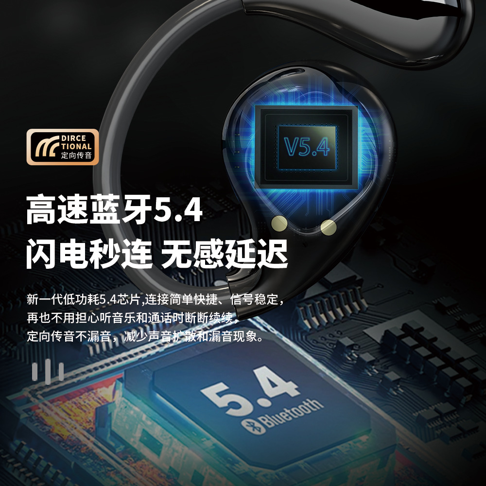 Strict small fragrance bag wireless Bluetooth earphone ear-hook non-in-ear open OWS bone conduction ultra-long battery life