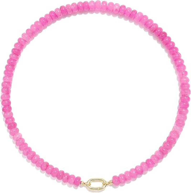 TK New Natural Stone Beaded Necklace Handmade Abacus Bead Collarbone Chain