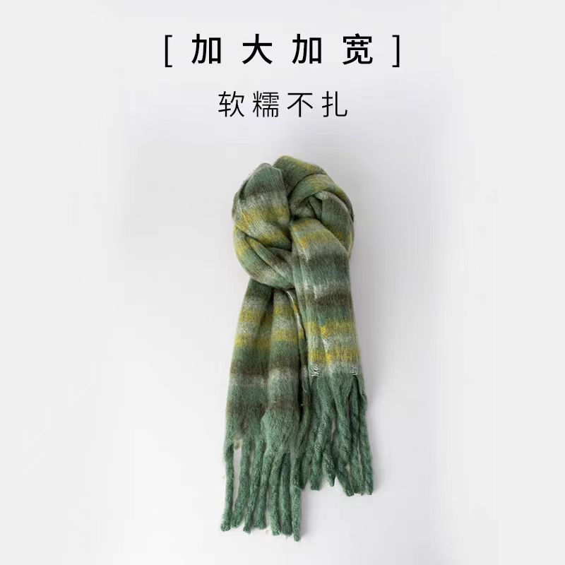 复古大条纹 绿色森林 · 65X200cm