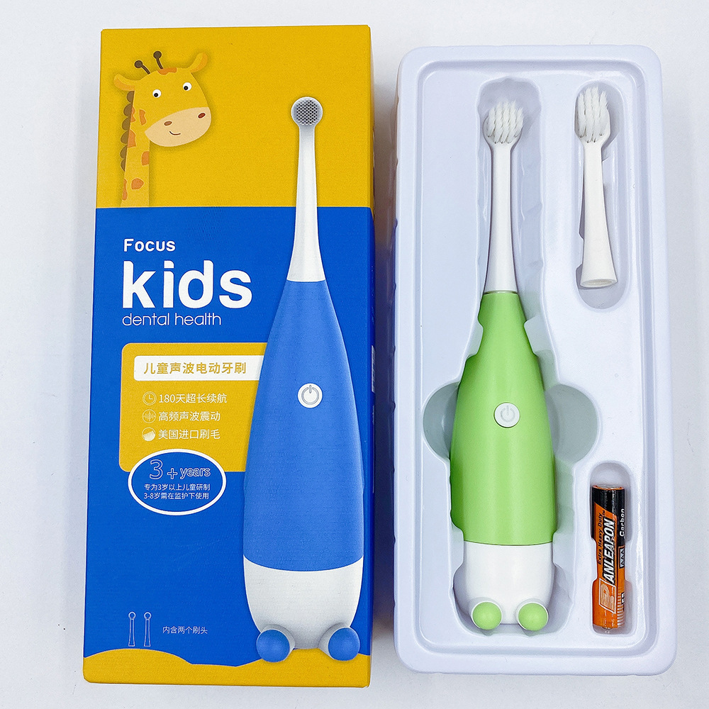 Source Little Yellow Duck Kids Toothbrush Sonic Cartoon Toothbrush Soft Bristle Waterproof Silicone Soft Bristle Toothbrush Set