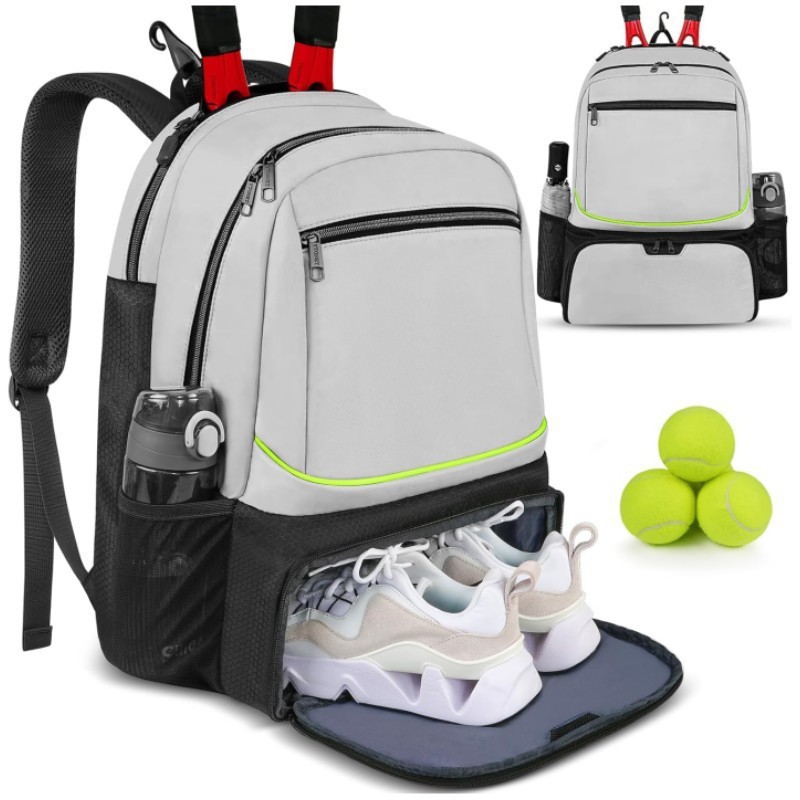 Waterproof Outdoor Sports Tennis Racket Bag Large Capacity Multifunctional Backpack Independent Shoe Compartment Badminton Bag