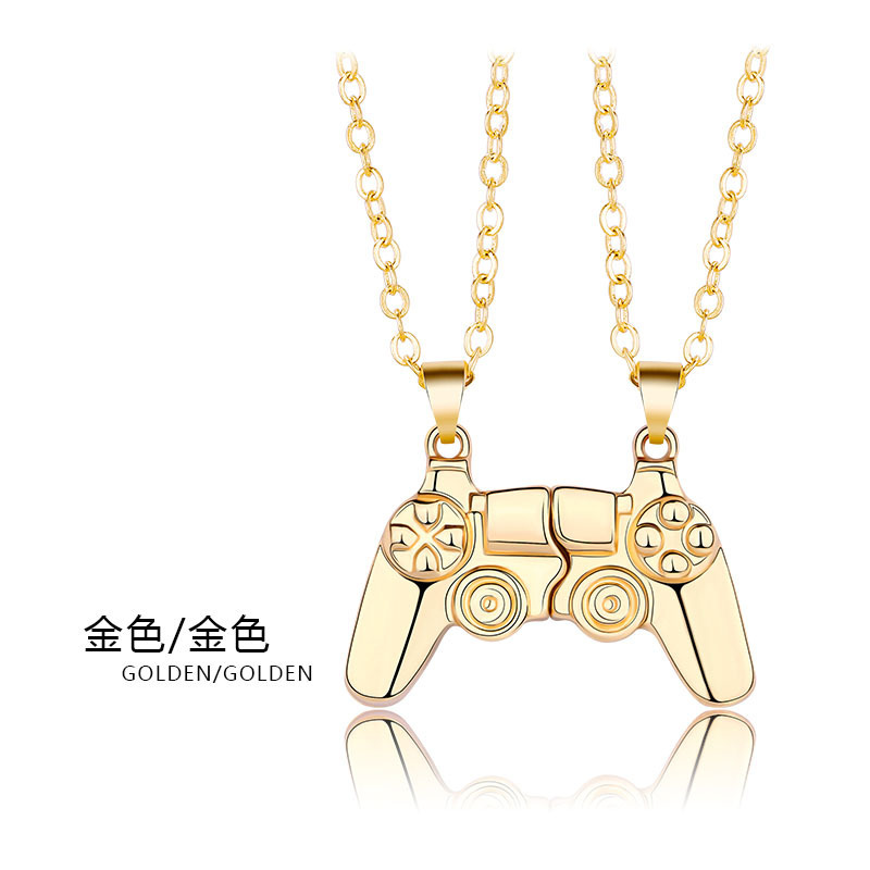 New Product Couple Magnetic Necklace Alloy Colorful Game Console Pendant Long Chain